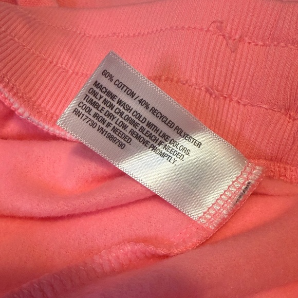 Colsie Sweat Pants And Shorts Set Lounge Sleep Wear Pajama Bright Coral New - Picture 6 of 6